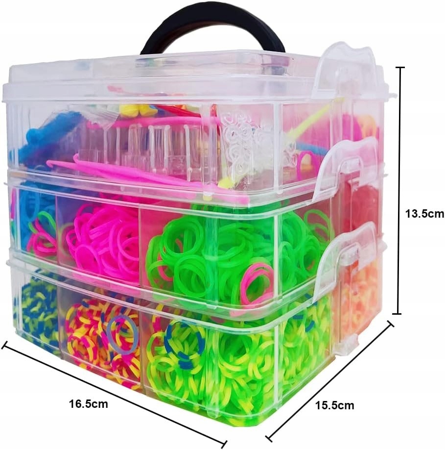 GUMKI DO ROBIENIA BRANSOLETEK W KUFERKU DUŻY ZESTAW 4500 szt Kuferek XXL Kod producenta QL90007_1