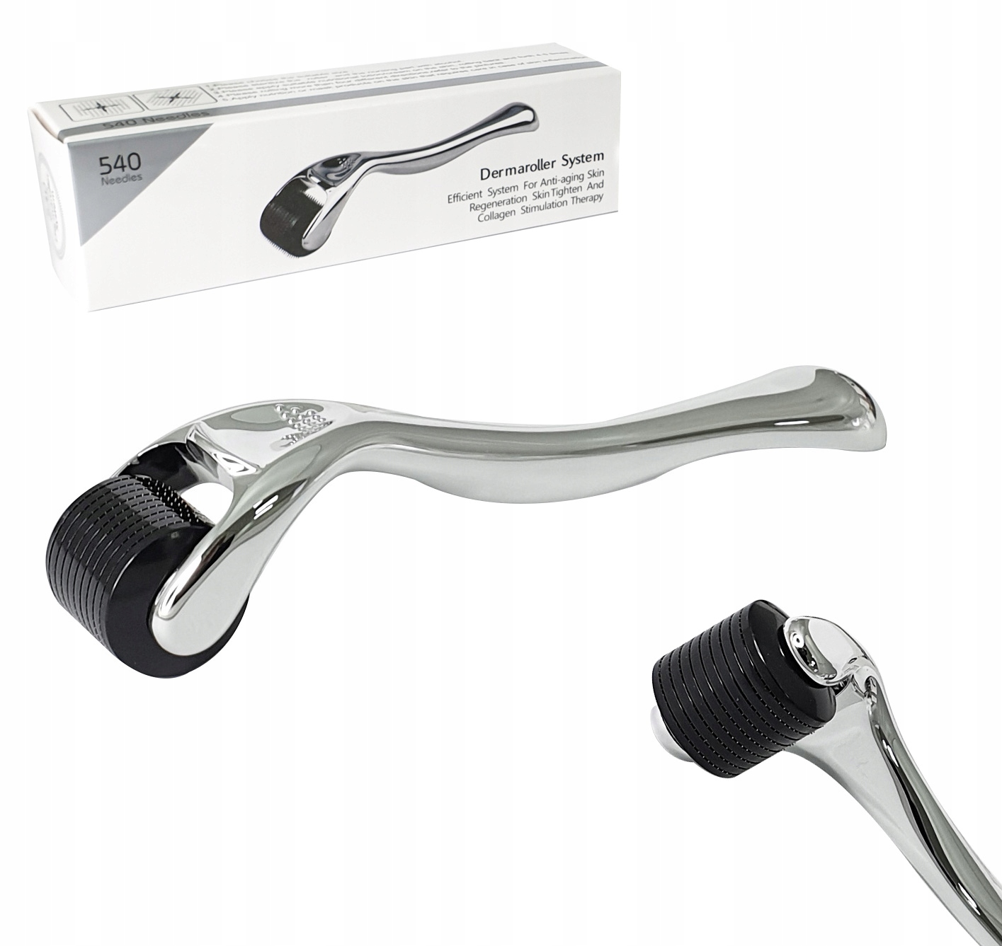 Derma Roller 540 Stal 0,2mm SILVER dermaroller
