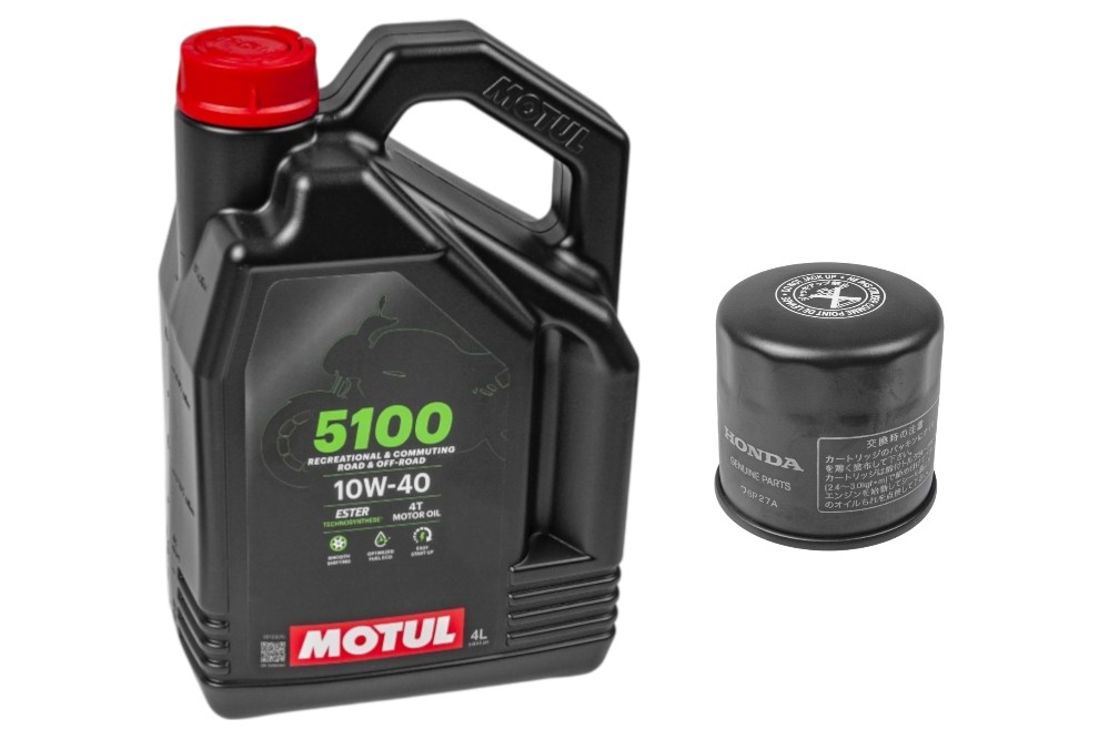 Servisný set, olejový filter Honda 15410MFJD02 motorový olej Motul 5100