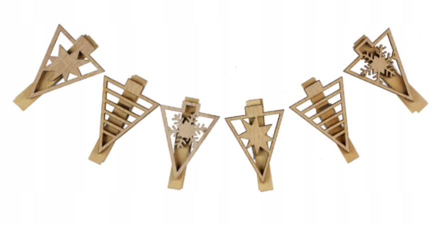 

Świąteczne Klamerki ozdobne choinki spinacze 6szt