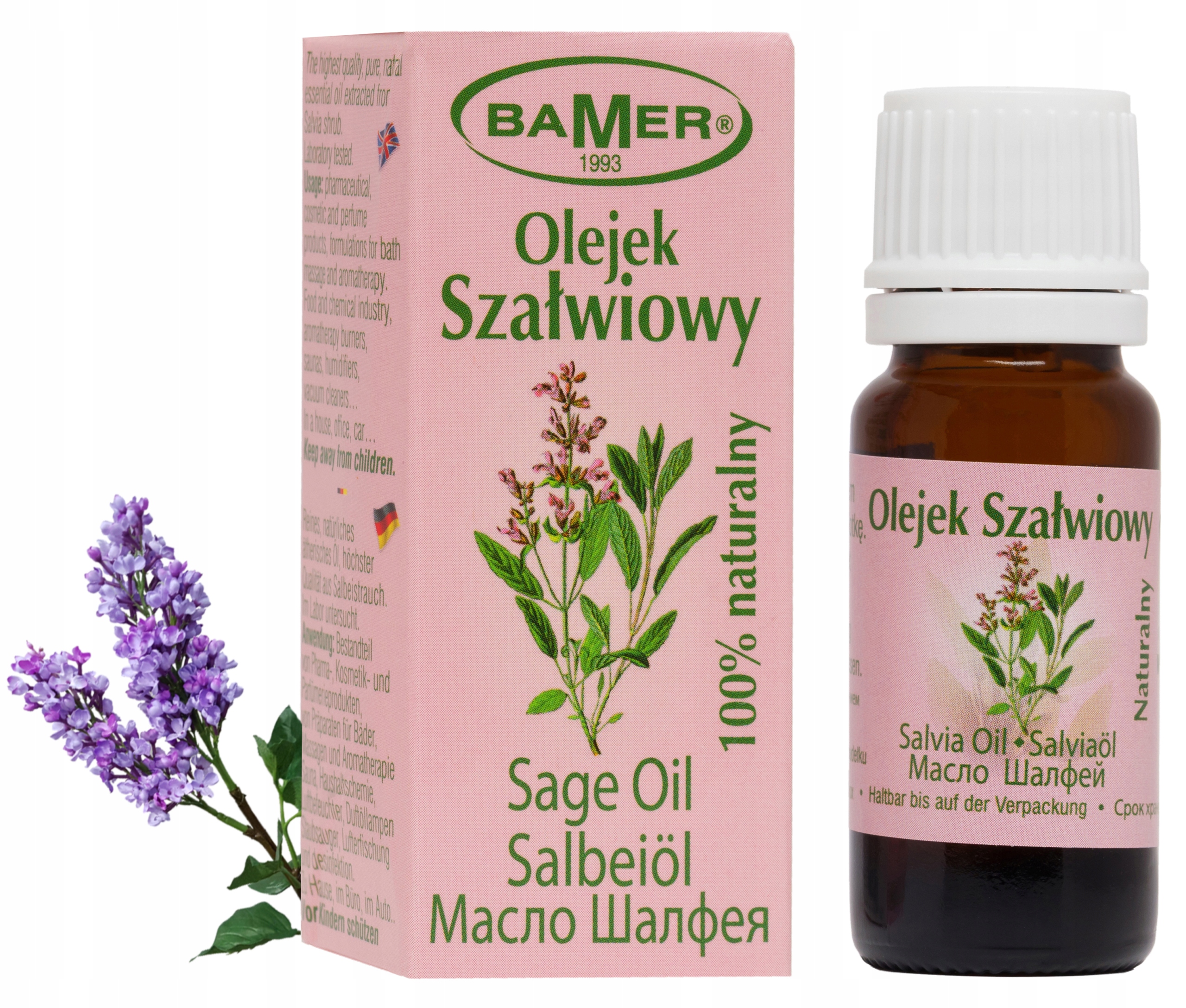 

Szałwiowy Olejek Eteryczny Bamer 100%, Szałwia