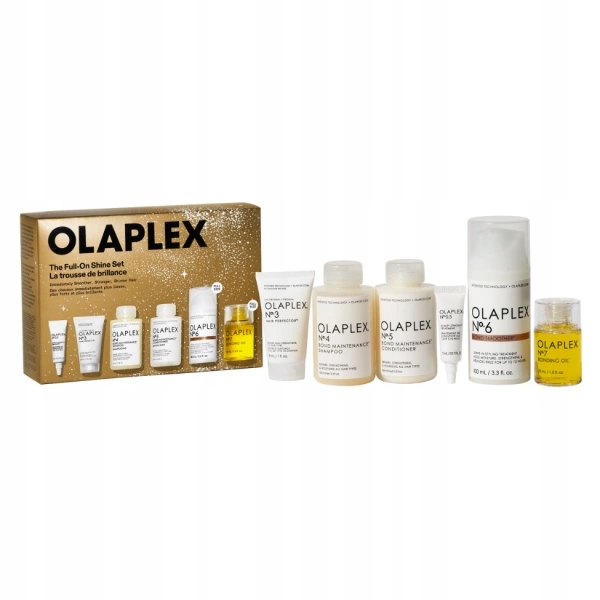 Olaplex The Full-On Shine, Zestaw Regenerujący Zniszczone Włosy 6 Produktów