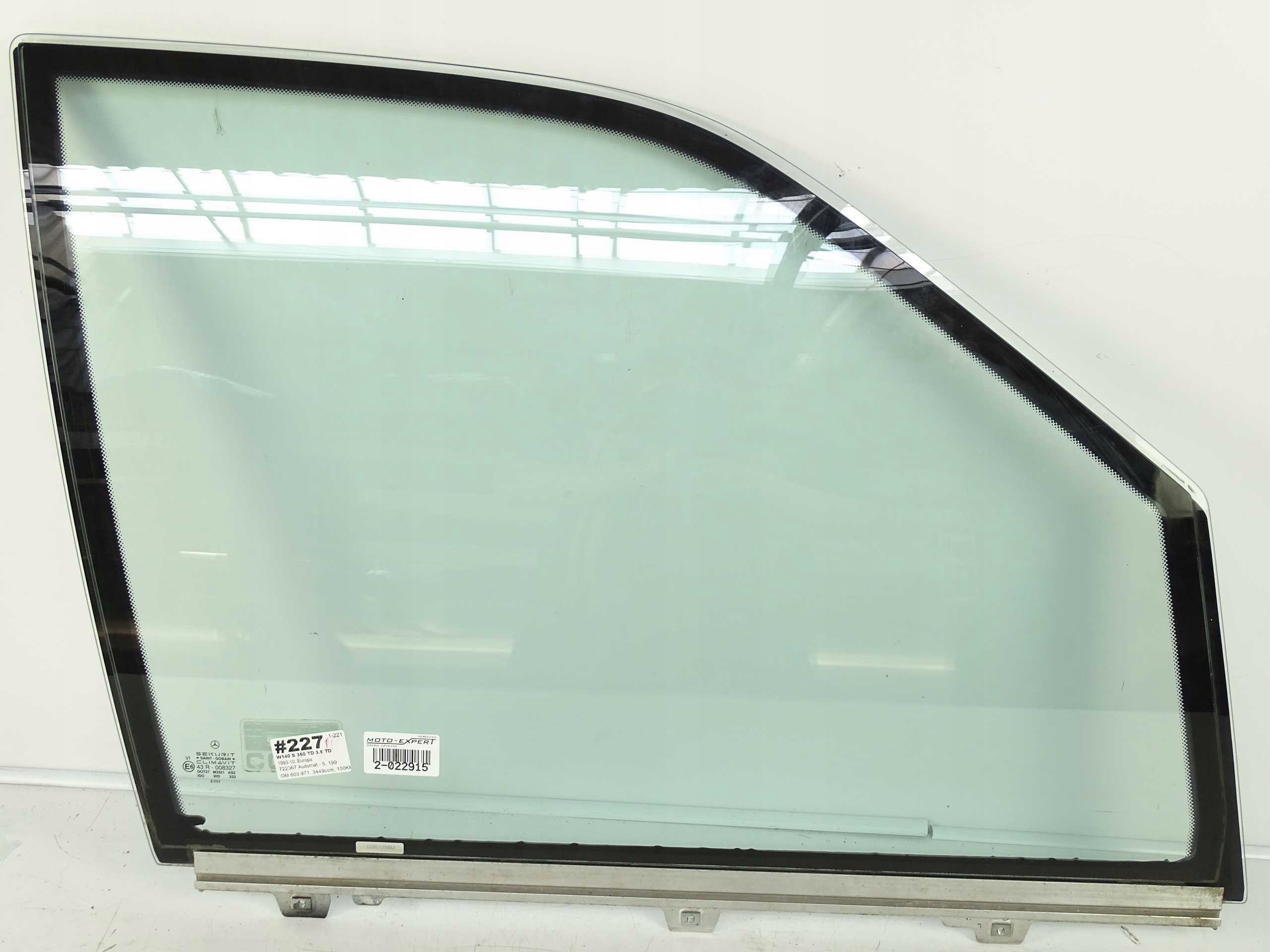 Mercedes S klasa W140 SZYBA PRAWY PRZÓD