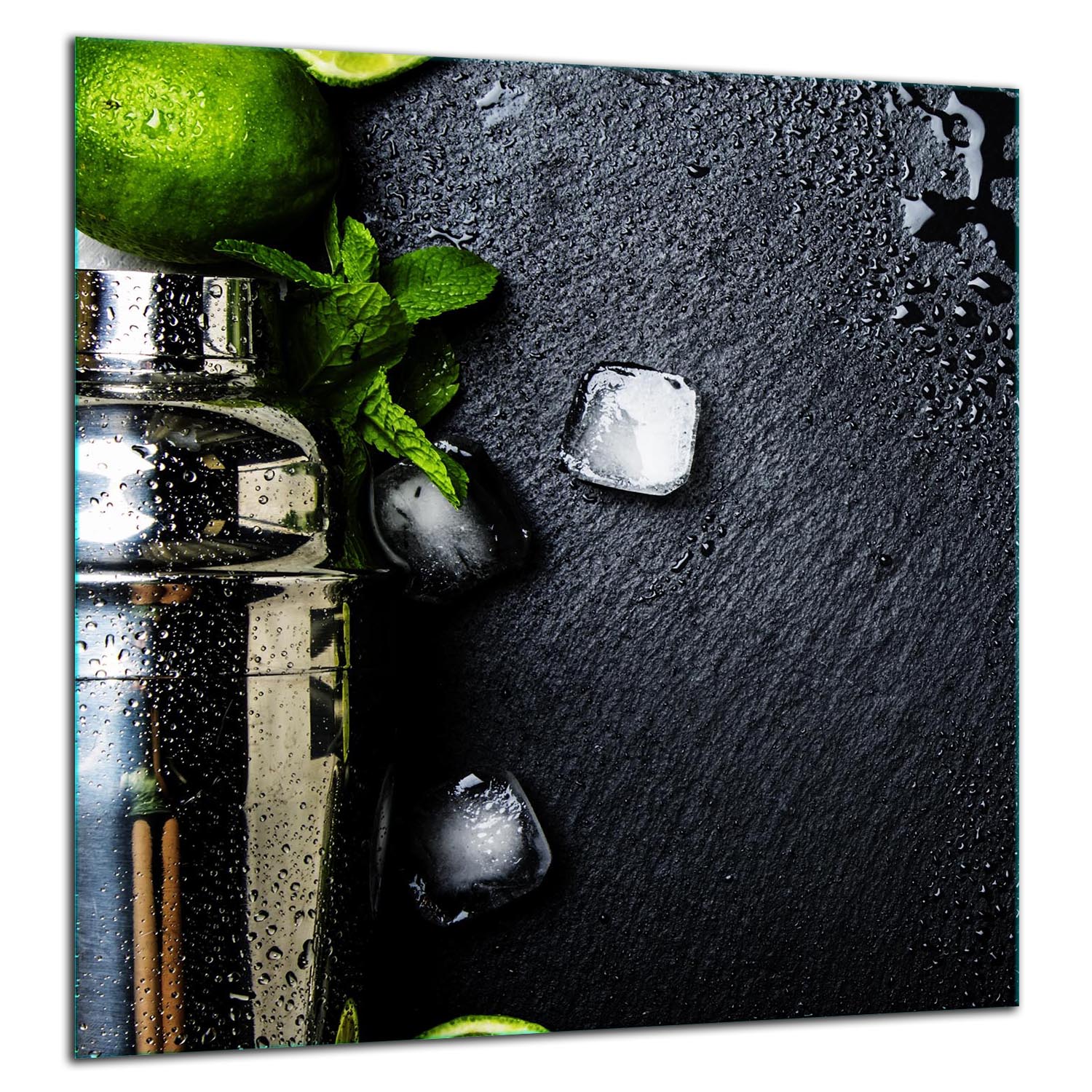 Skleněná Ochranná Deska Panel Lepidlo 60x65 OWOCHartované Sklo Kuchyně 7v1