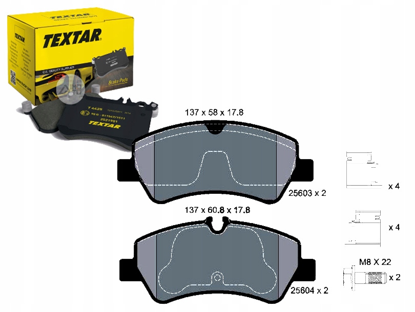 TEX2560301 Kostky Ham. Ford Zadní Transit Custom 12- Asistent řidiče #33