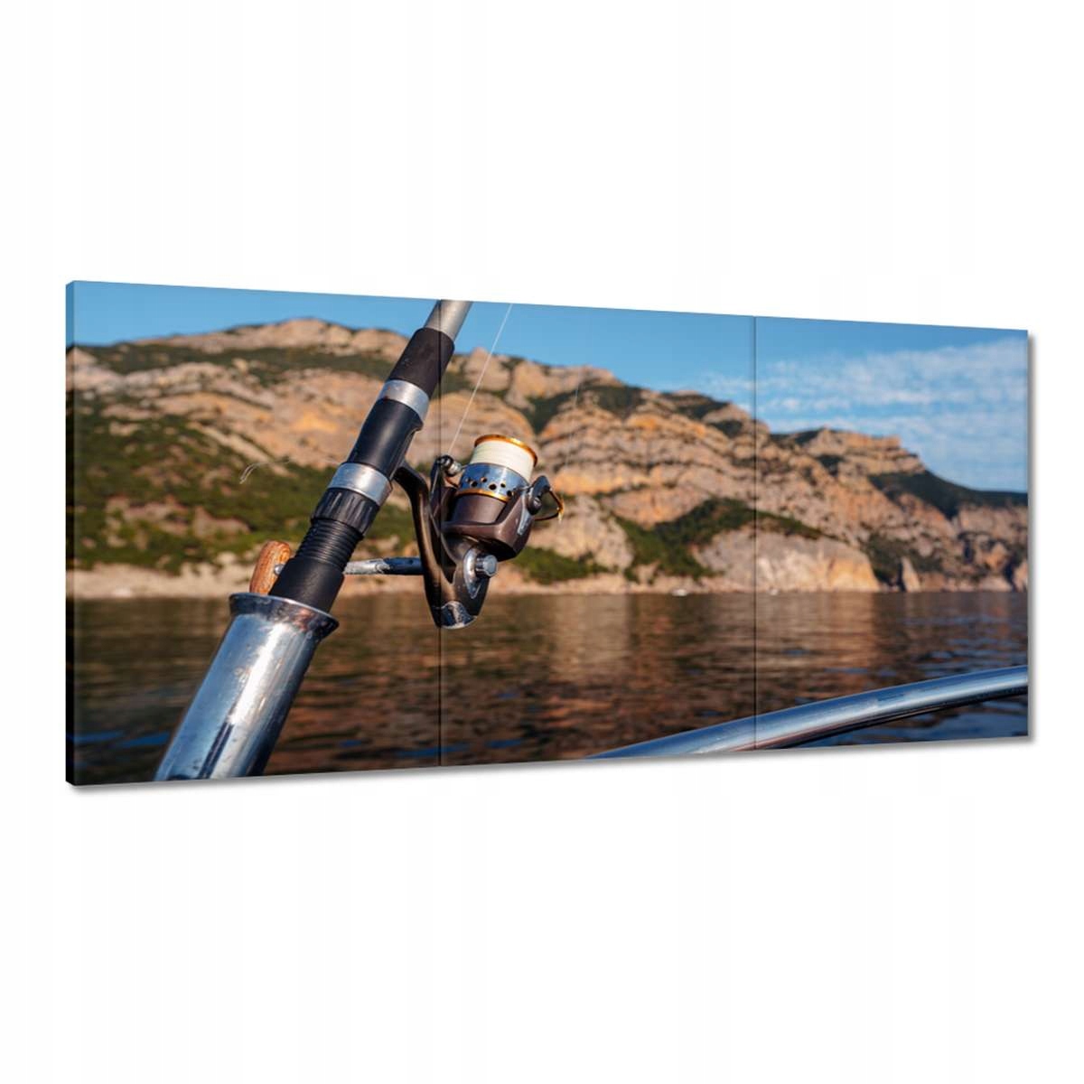 Obrazy 180x90 Rybársky prút na plachetnici more