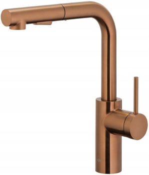 Kfa Kuchynská Batéria S Výsuvným Výtokom Z Duero Basic, Brúsená Pvc Meď
