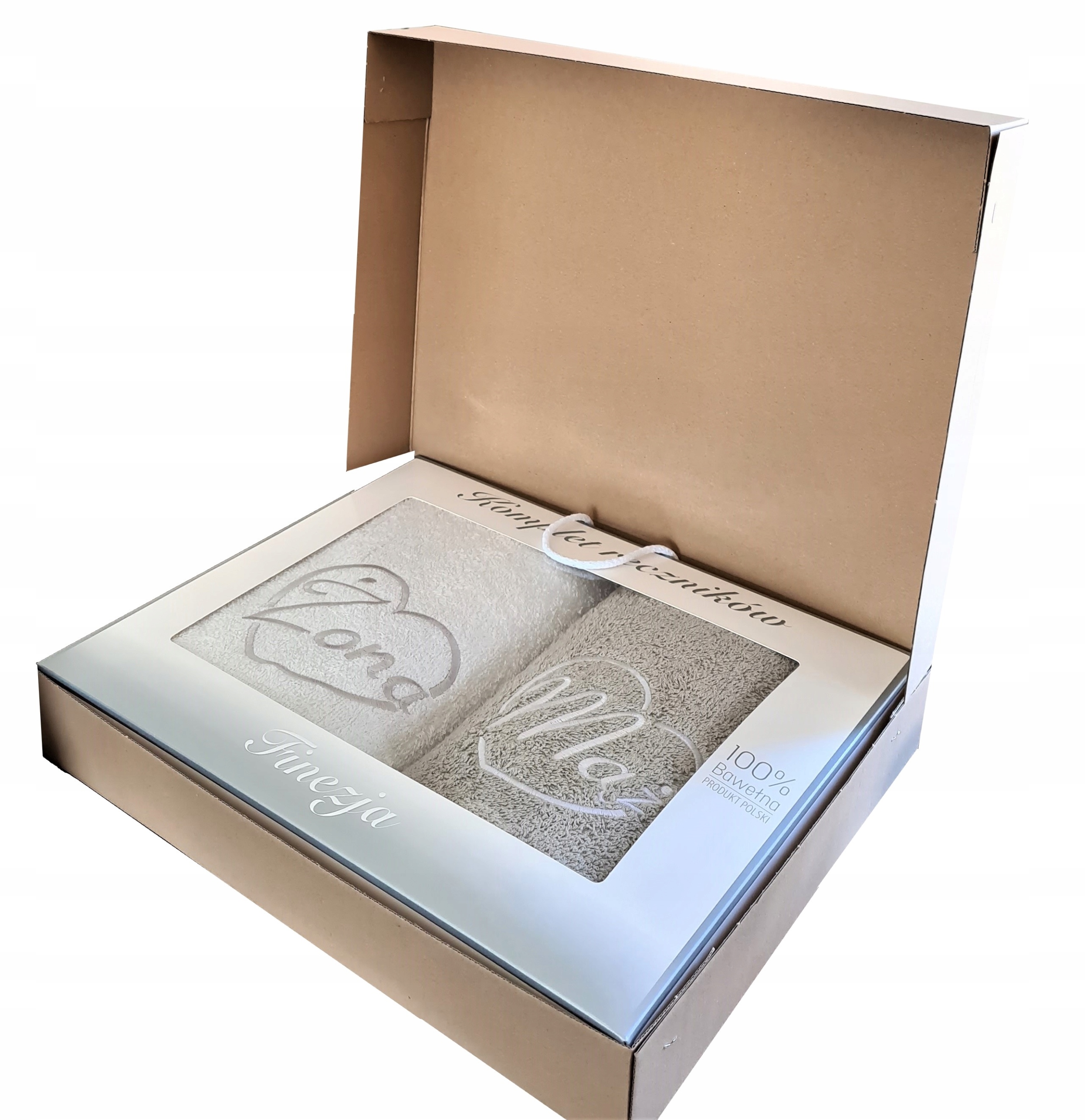 Komplet ręczników ŻONA MĄŻ 50x90 PREZENT ŚLUBNY Kod producenta 3-01