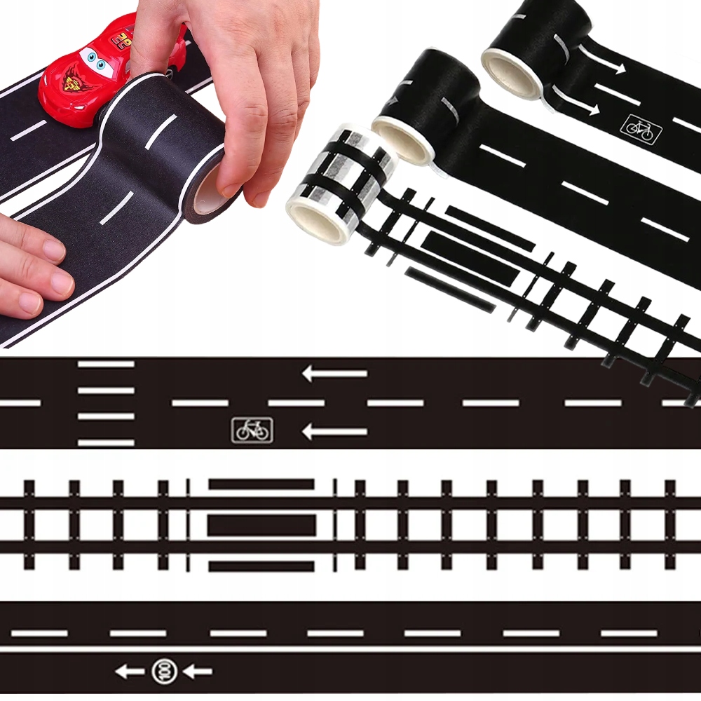 TAŚMA DROGA DLA DZIECI SAMOPRZYLEPNA ULICA TORY DLA RESORAKA PRZYKLEJANA Kod producenta MSBUISA82