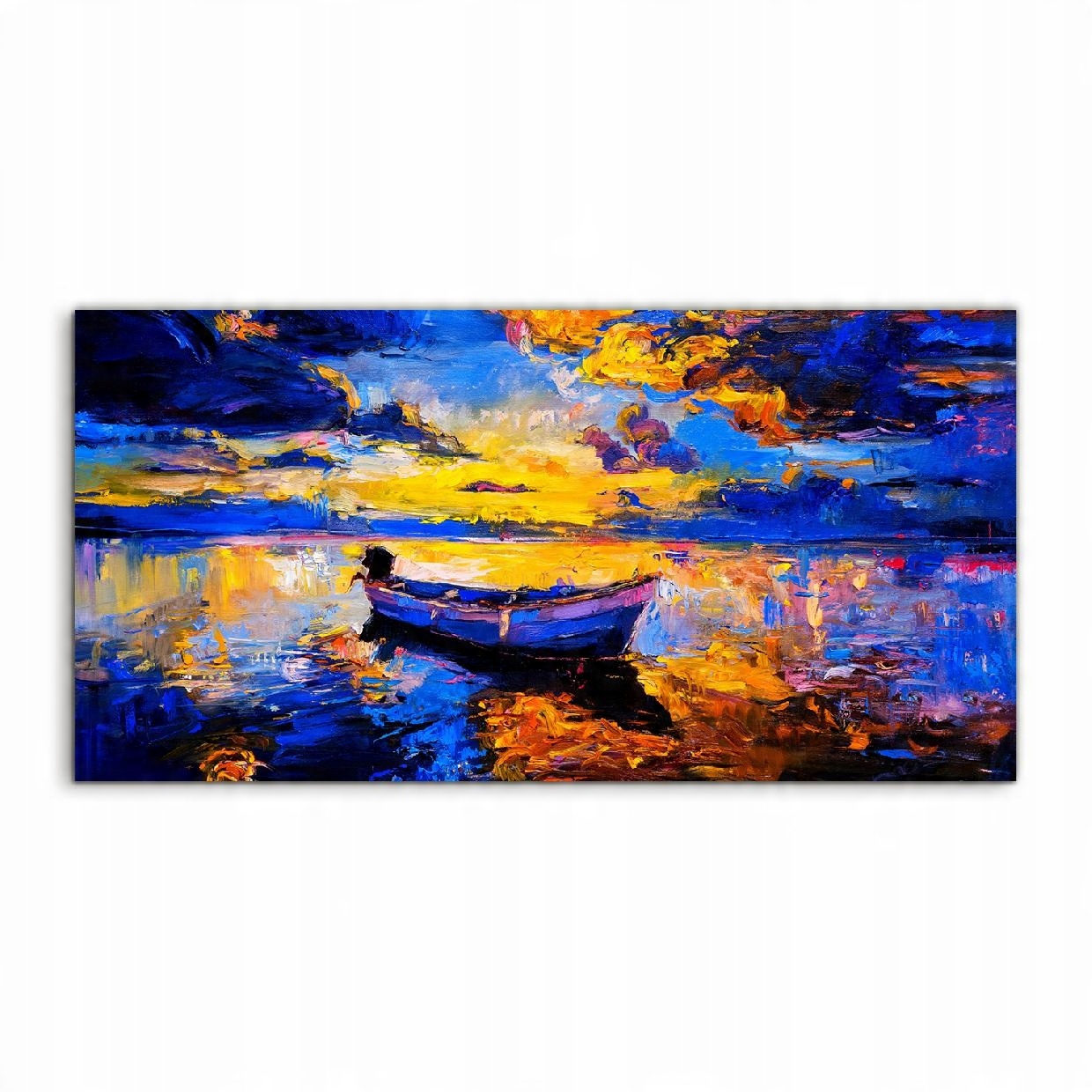 

Obraz akryl 140x70 cm wiszący Woda Łódka Krajobraz