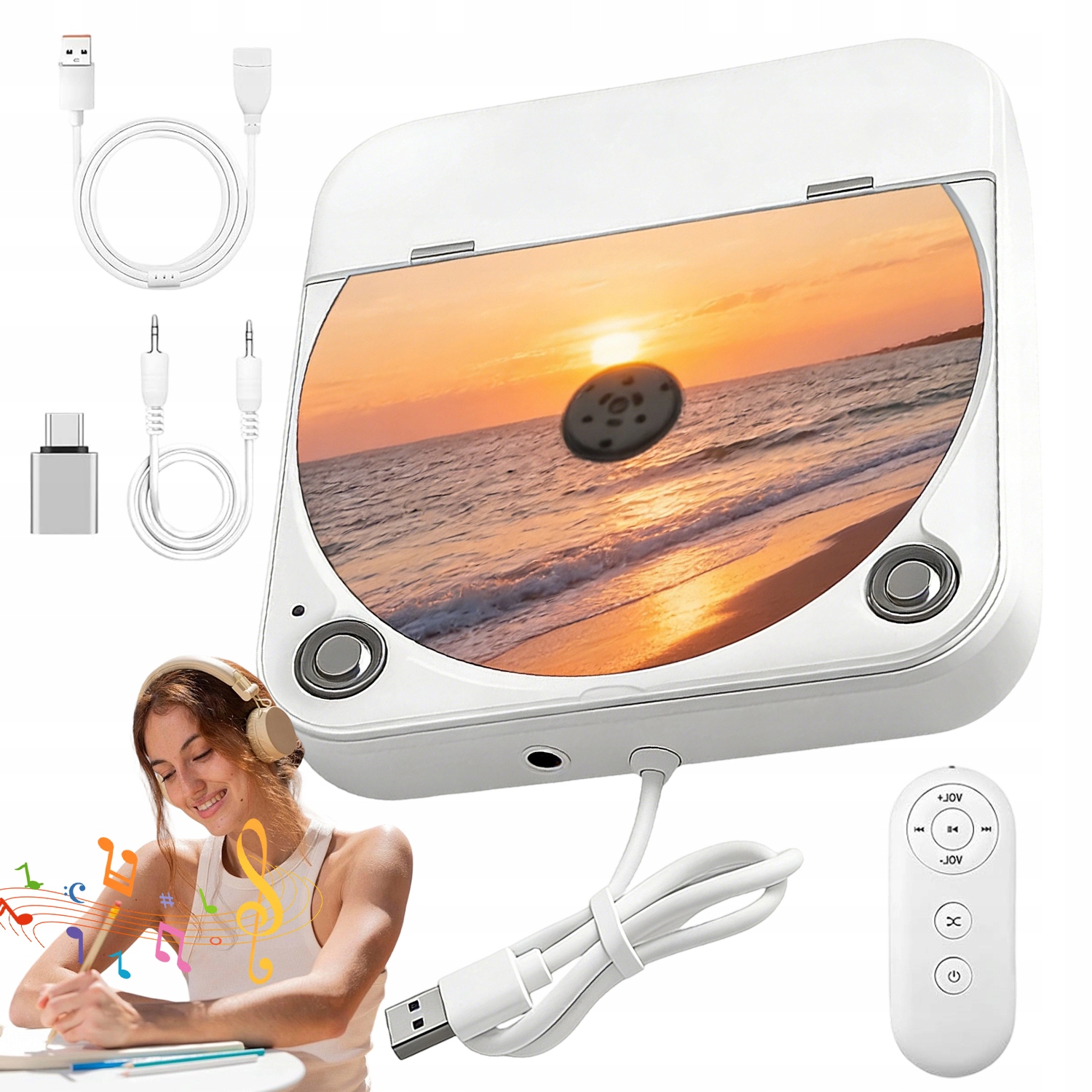 DVD Přehrávač Připojte A Hrajte Usb Přehrávač Do Auta Přenosný Lehký