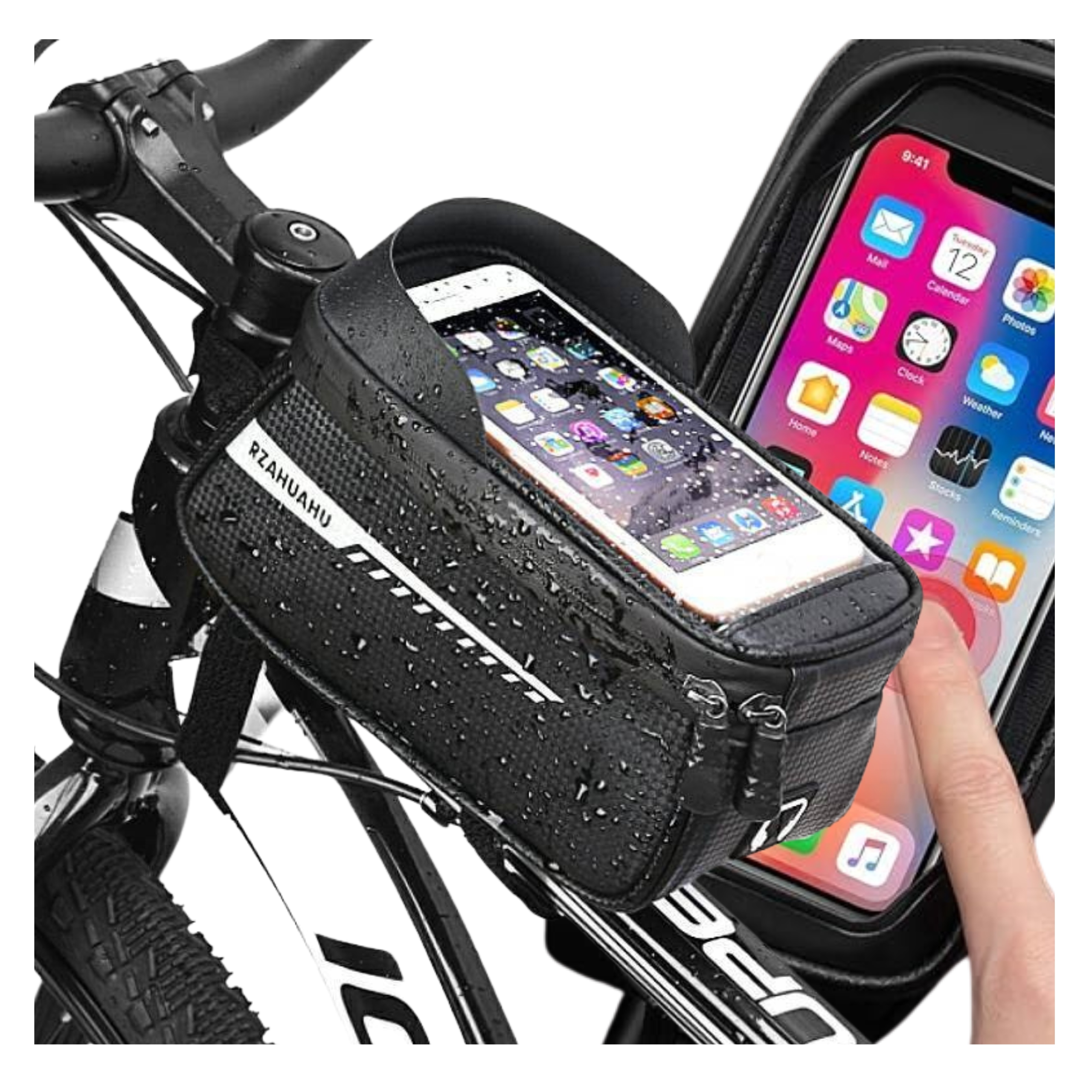 WODOODPORNA TORBA ROWEROWA POKROWIEC NA TELEFON UCHWYT NA ROWER SAKWA ETUI