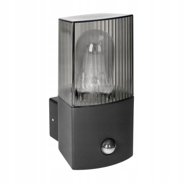Peonia nástěnné svítidlo, zahradní svítidlo s pohybovým senzorem, E27, IP54, černé
