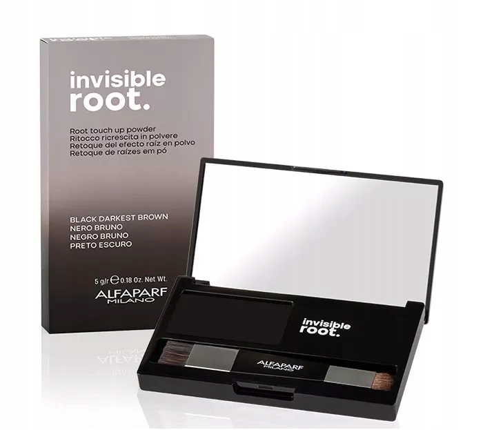 Alfaparf Invisible Root Korekční pudr na odrosty, černý 5 g