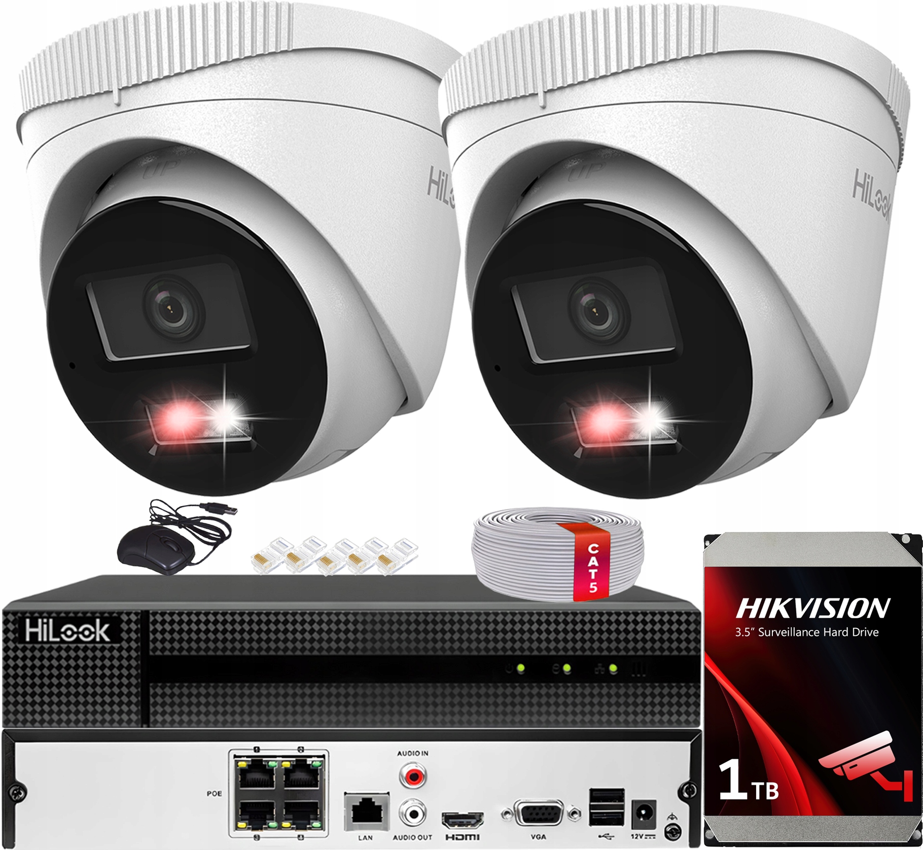 Sada Monitorování 6MPx Venkovní Kamery IPC-T260HA-LU Disk Hikvision 1TB
