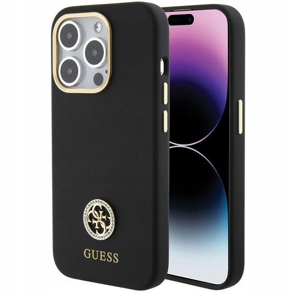Guess GUHCP15LM4DGPK iPhone 15 Pro 6.1" černá/černá hardcase Silicone Logo