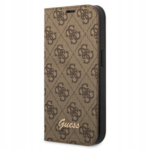 Guess GUBKP14XHG4SHW iPhone 14 Pro Max6,7" brązowy/brown book 4G Vinta