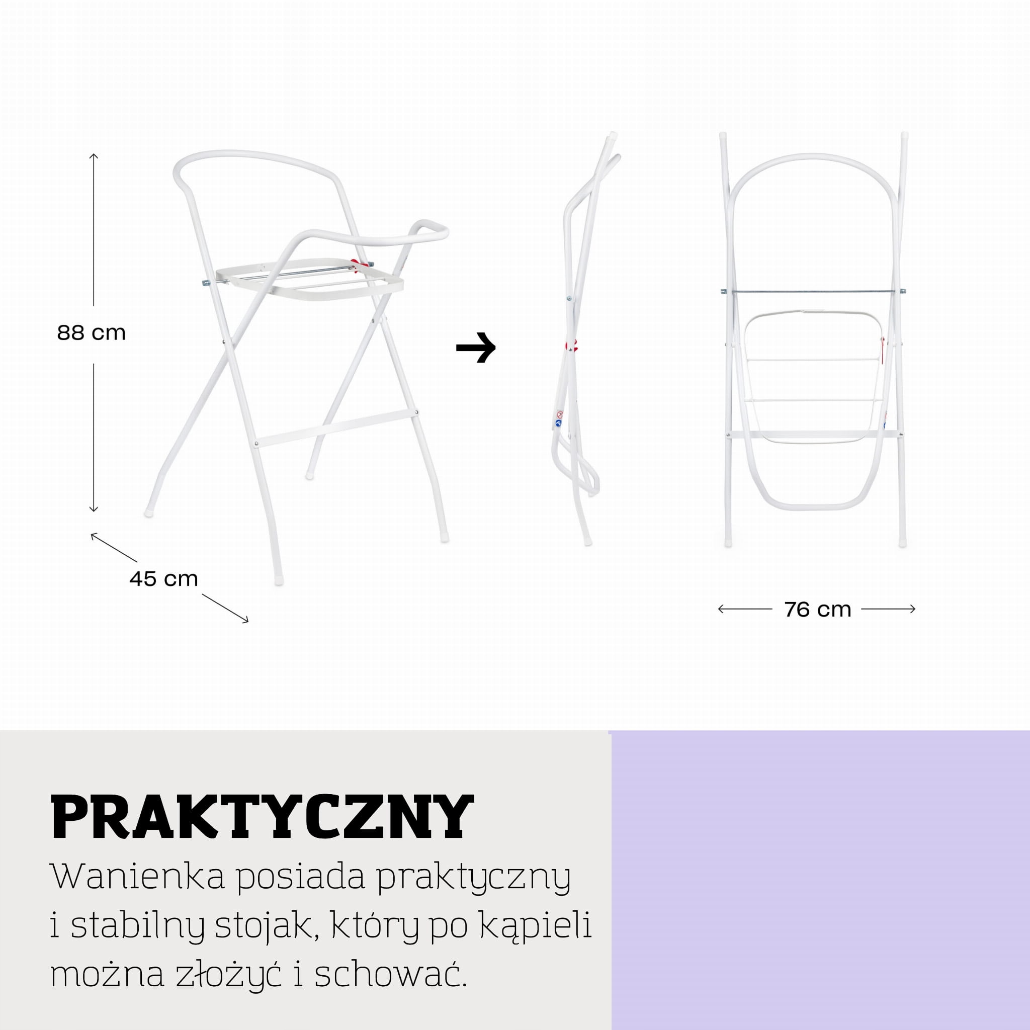 ZESTAW KĄPIELOWY WANIENKA 84CM BIAŁA 4 ELEMENTY Rodzaj klasyczna