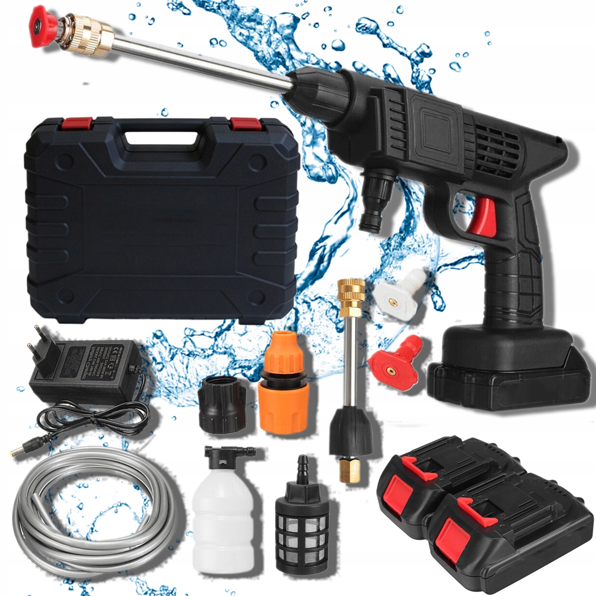 Myjka Ciśnieniowa Akumulatorowa +2X Bateria Skrzynka