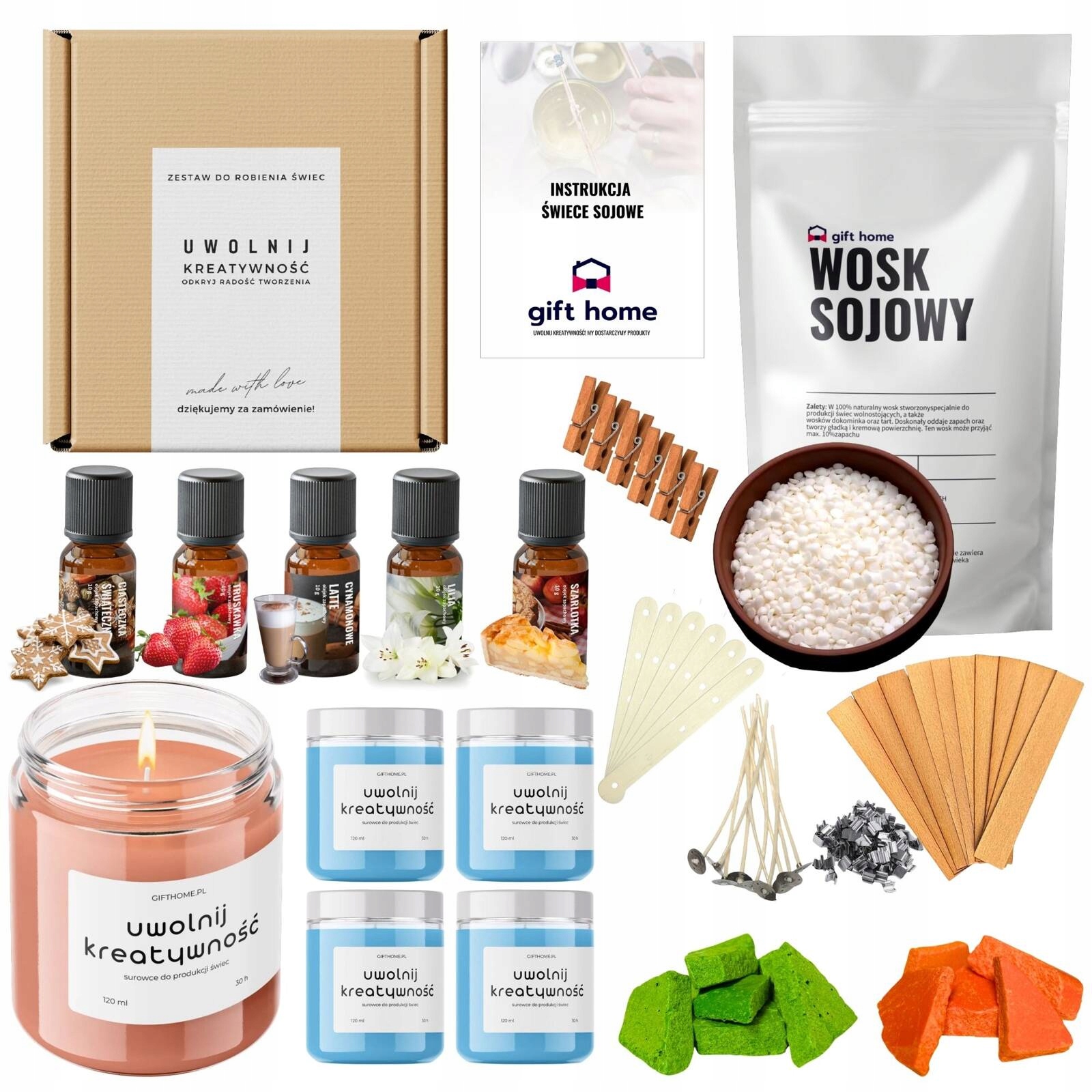 Sada Pro Výrobu Přírodních Svíček 5x120