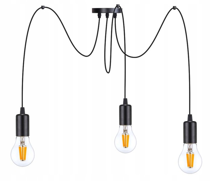 

Lampa Wisząca sufitowa Pająk 3 żyrandol 3xE27 Loft