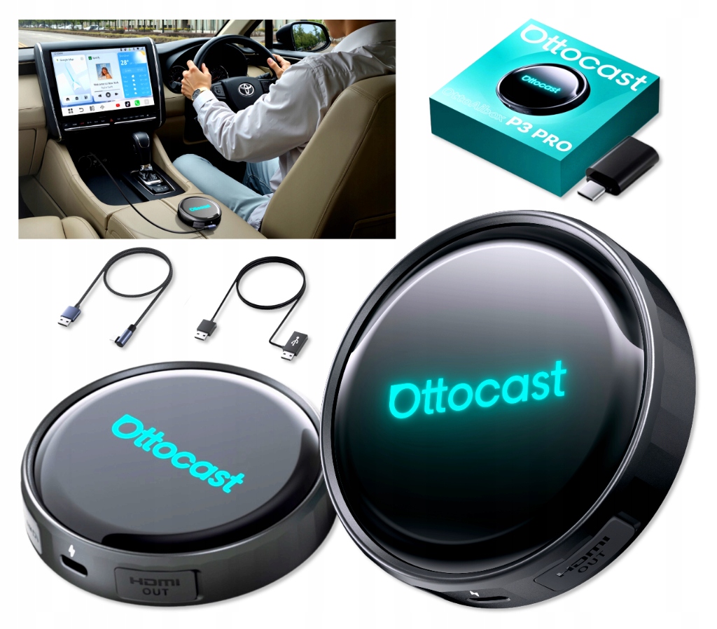 Bezdrôtový adaptér Ottocast OttoAiBox P3 Pro Android Auto Apple CarPlay