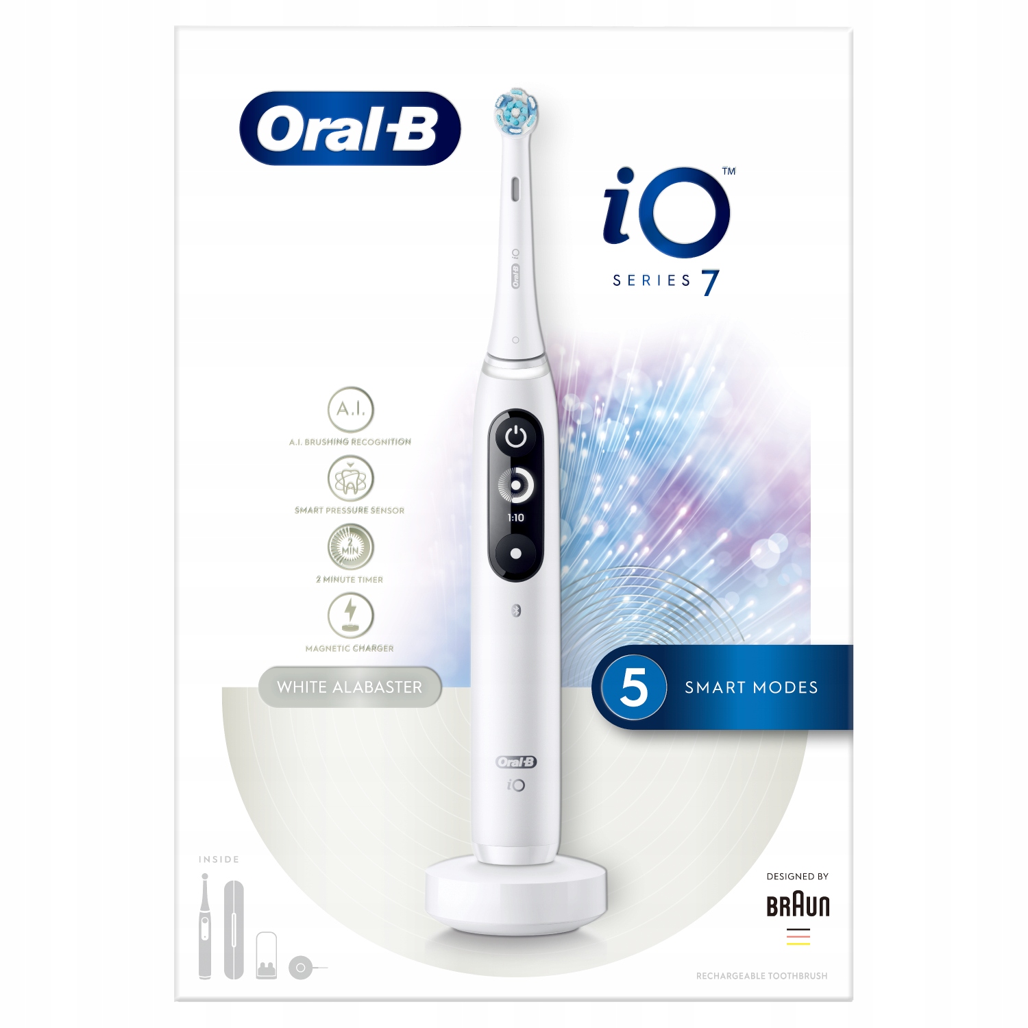 Oral-B iO Series 7 szczoteczka do zębów White Alabaster 1 szt.