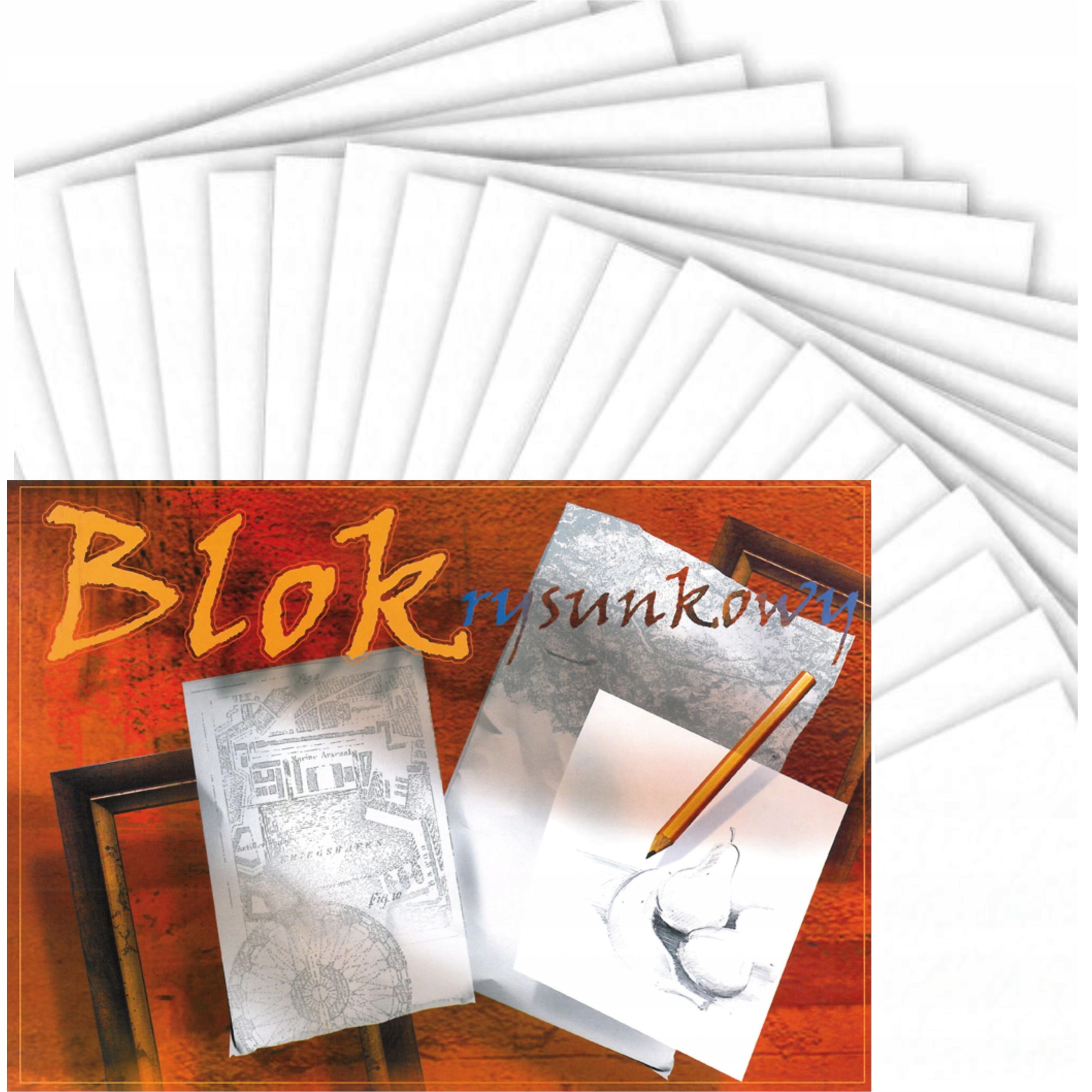 

Blok rysunkowy z białymi kartkami A4