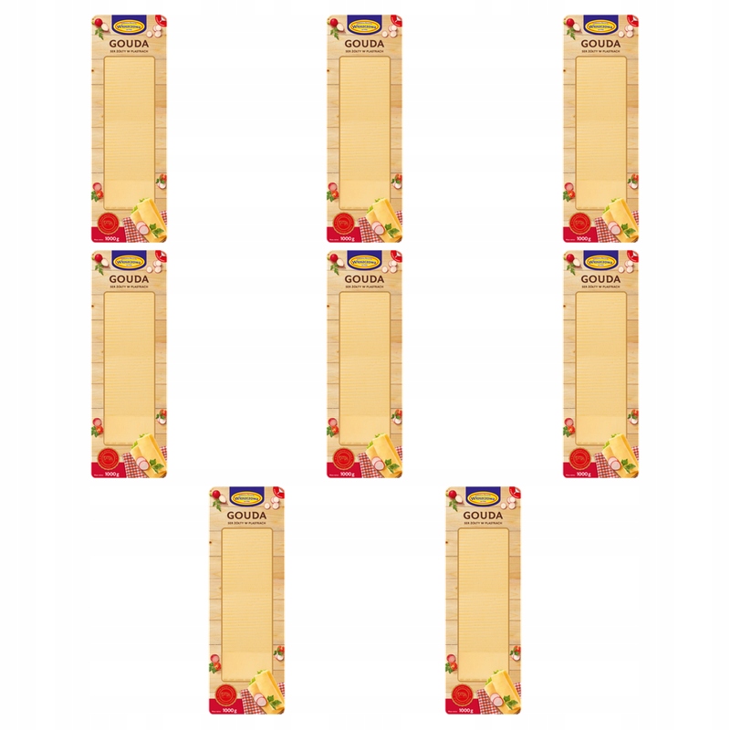 Sýr gouda plátky 1 kg Włoszczowa X8