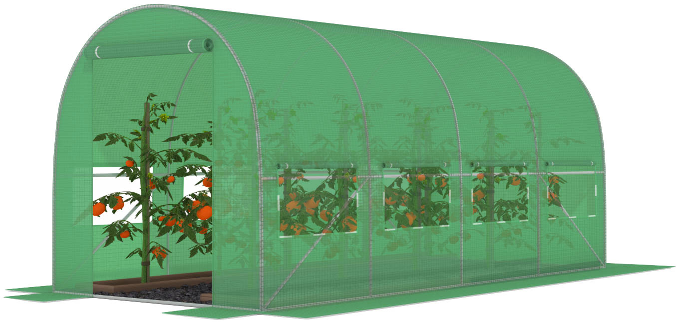 TUNEL FOLIOWY 8m2 OGRODOWY SZKLARNIA 4x2m UV-4 Producent Funfit Garden