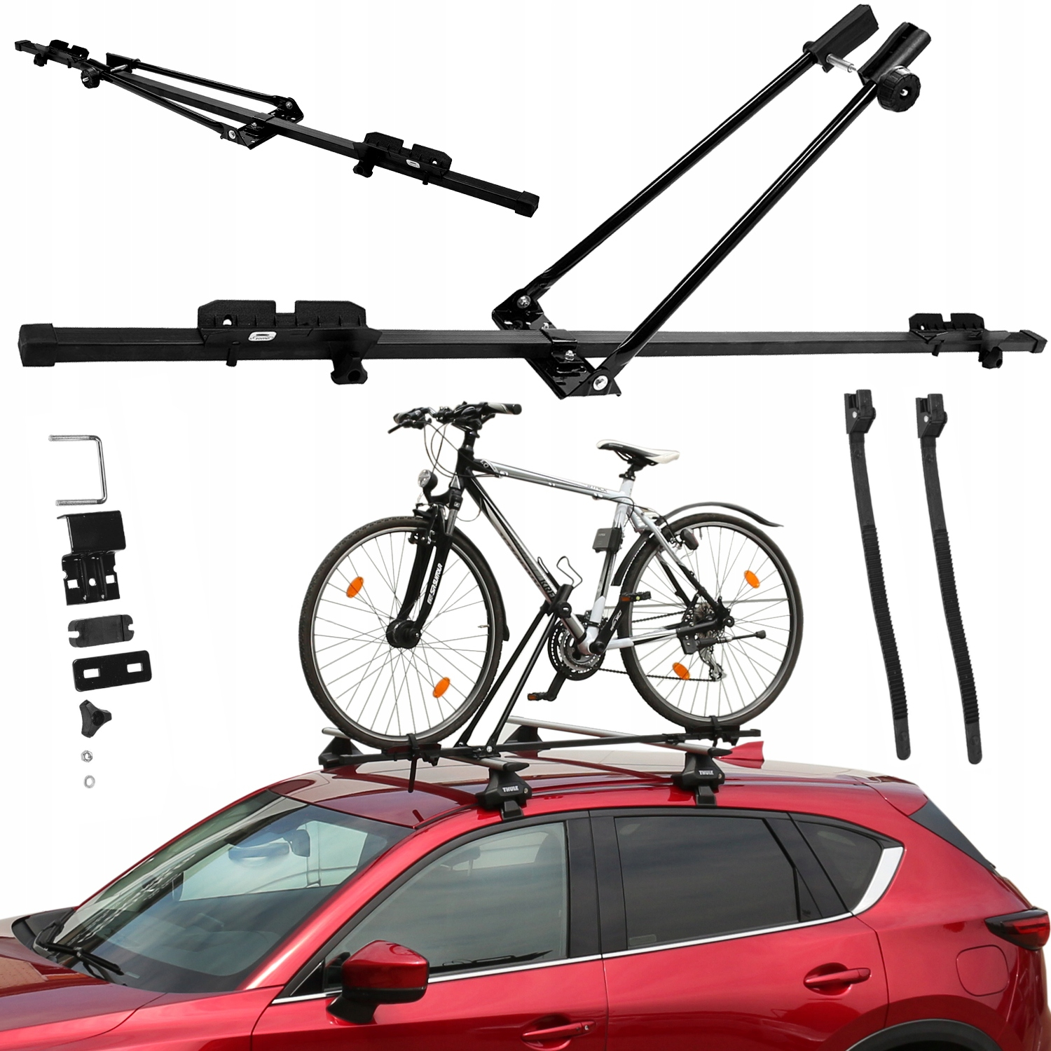 

Mocny Uchwyt Rowerowy Bagażnik Na Dach Rower Amos