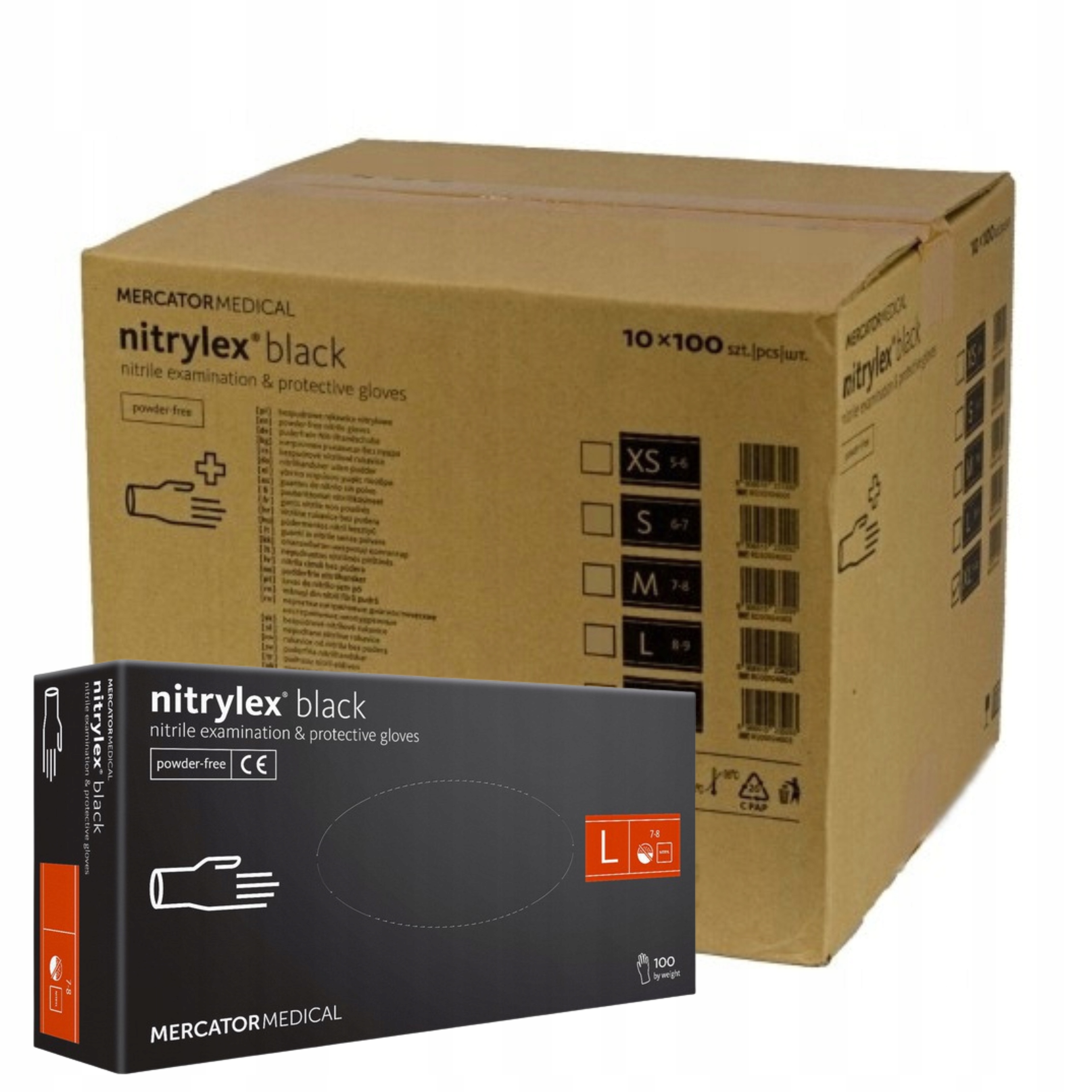 

Nitrylex Black Czarne Rękawice Nitrylowe x10