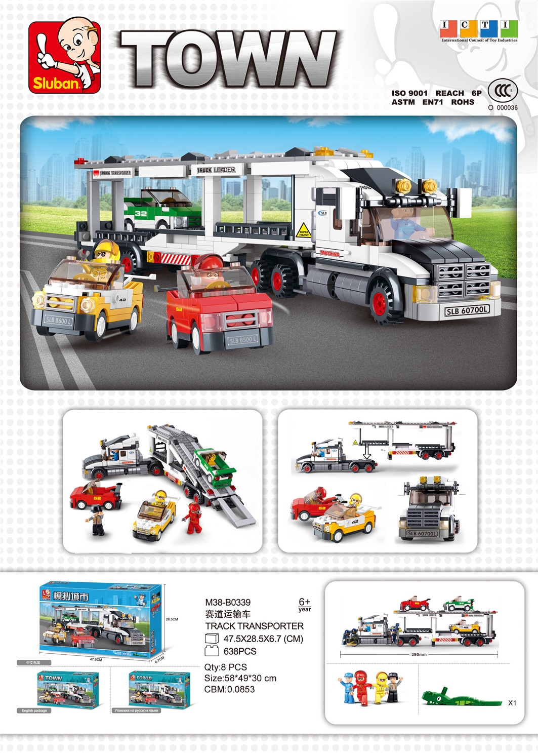 KLOCKI SLUBAN CIĘŻARÓWKA TIR LAWETA MIASTO CITI Rodzaj zestaw