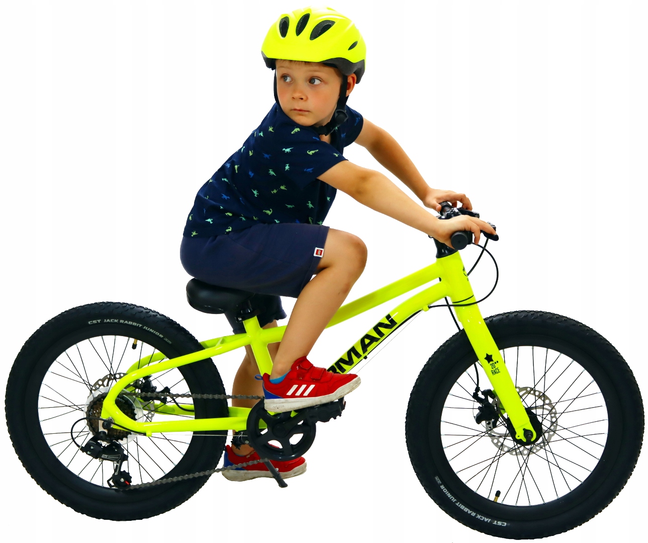 Lekki Aluminiowy Neonowy Żółty Rower 20 cali Dla Dziewczynki Chłopca 5-8LAT