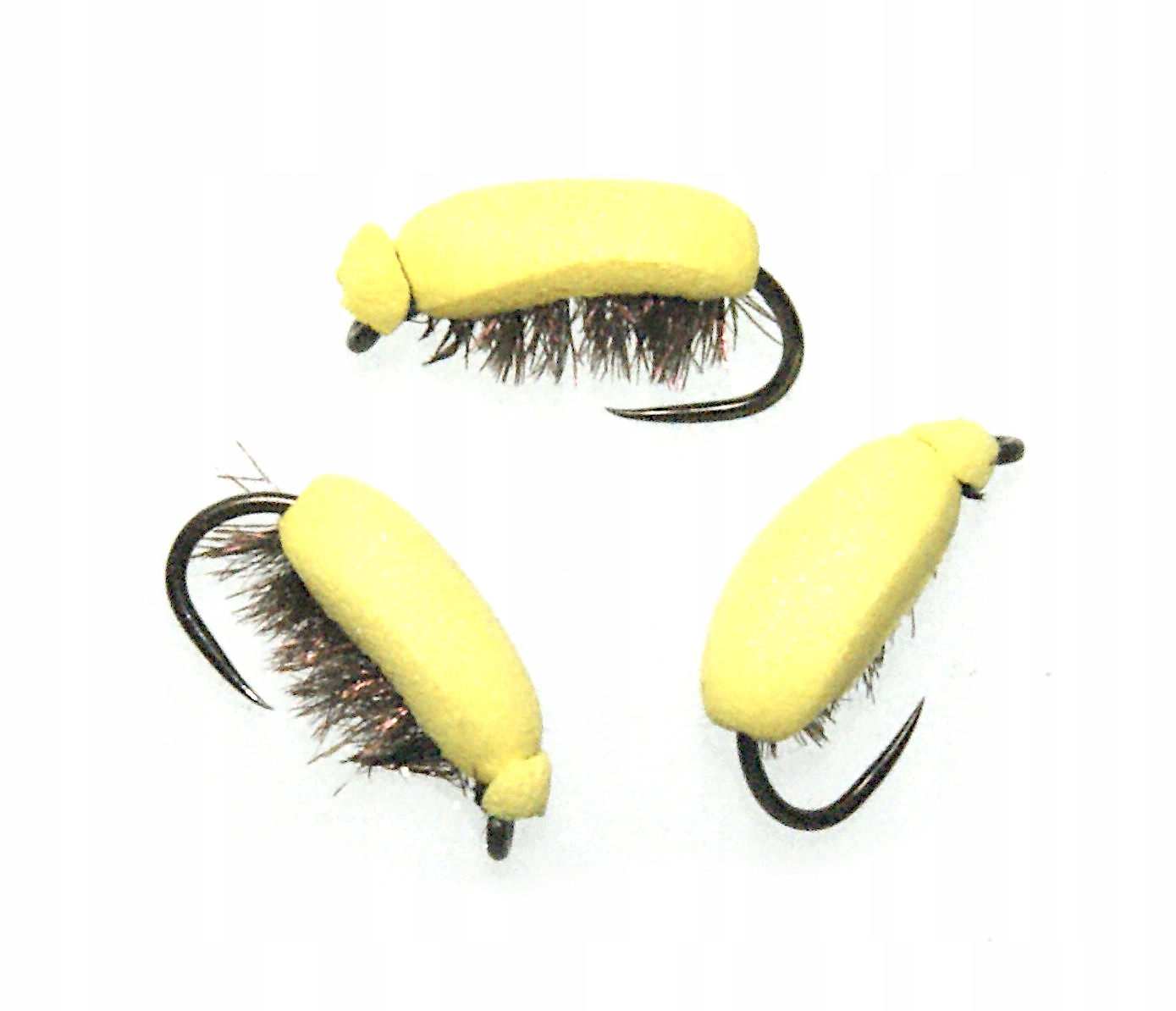 Żuczek piankowy żółty haczyk 16