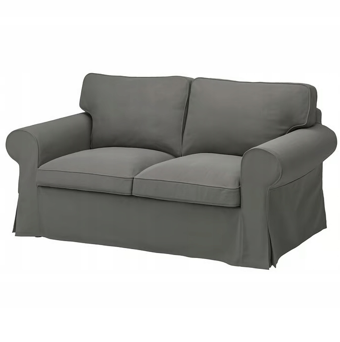 Ikea Ektorp Pokrytie 2-miestnej pohovky, Hakebo tmavosivá