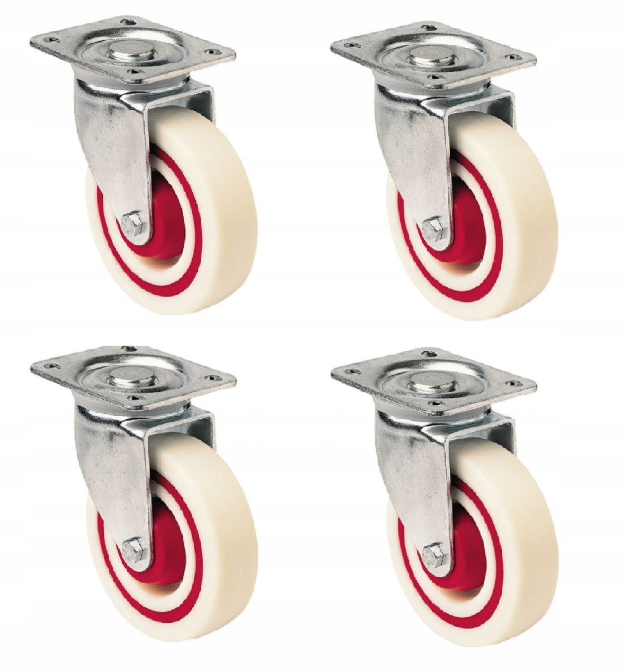 Sada 100 mm 4 s polyamidové kolo Silné 700 Kg tiché