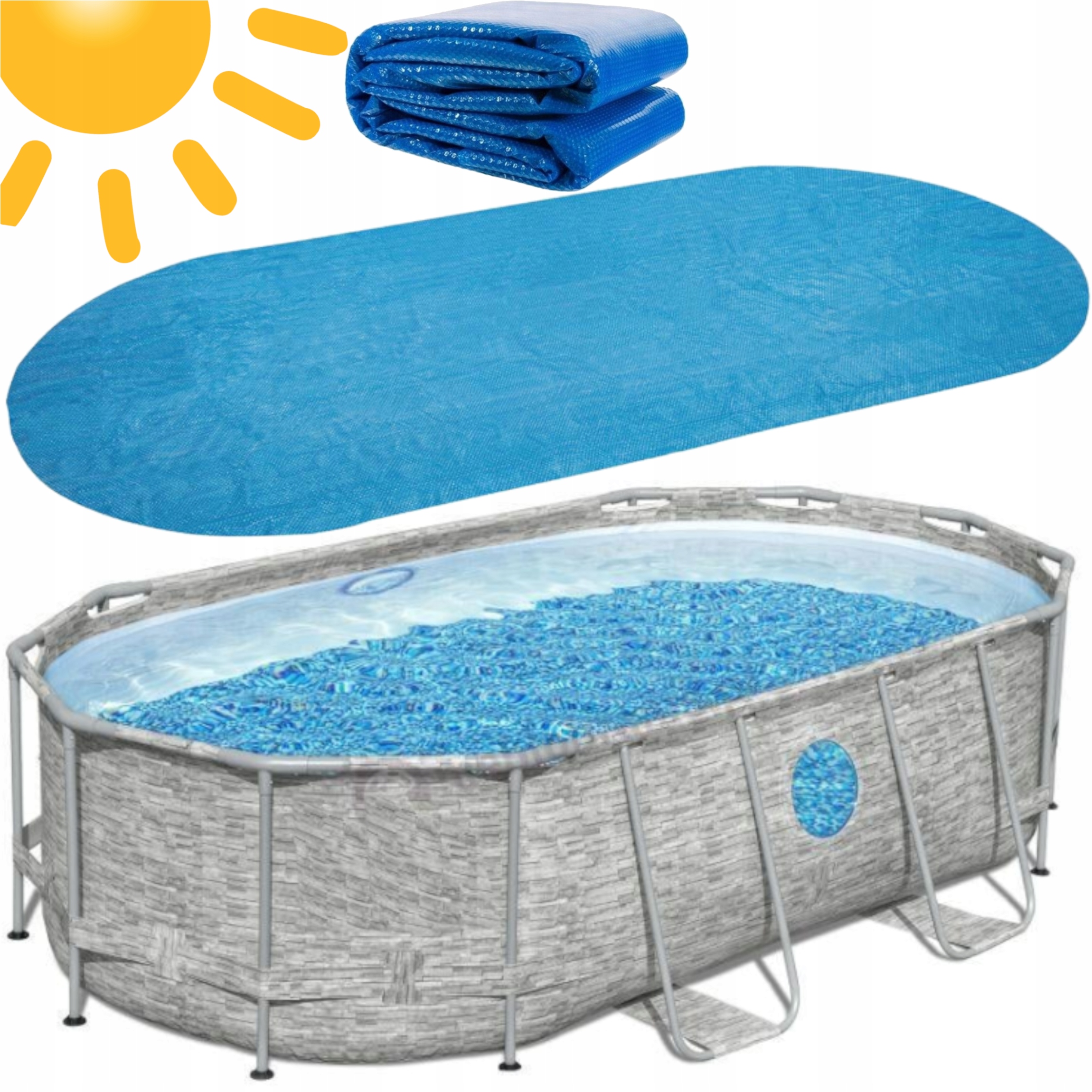 Solární Fólie Do Bazénu Topná Vrstva Na Vodní Ploše Oválná