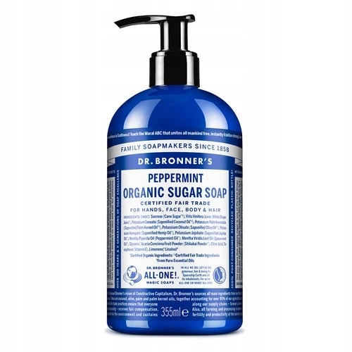 Organické Mýdlo Sugar Dr. Bronner's 355 ml Mátové