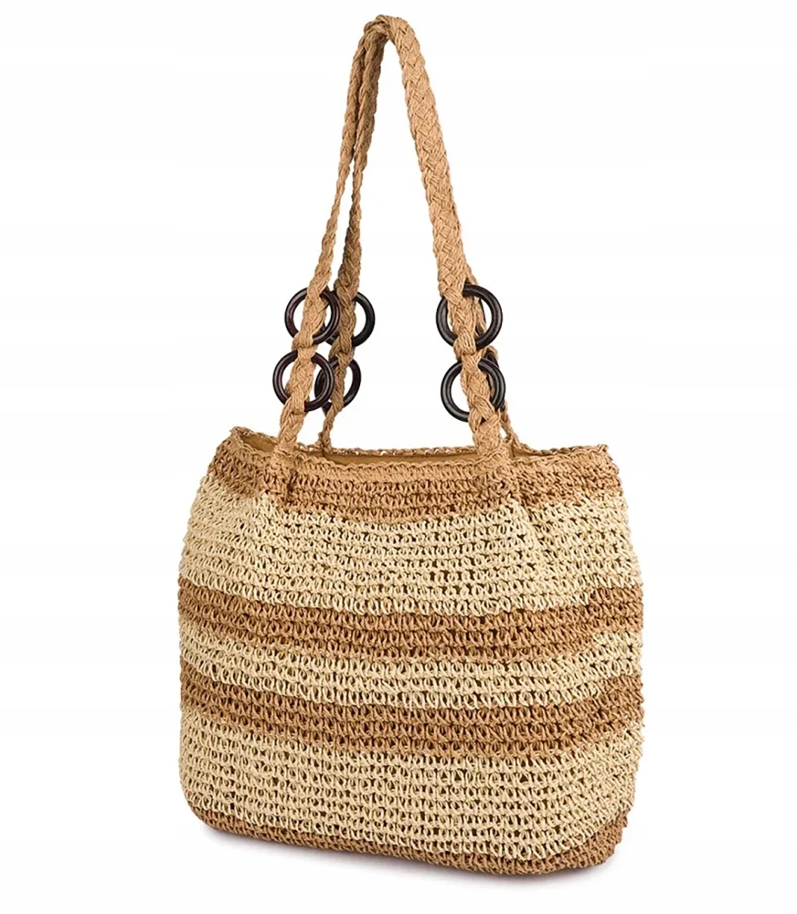 Boho kabelka z rafie s nastavitelným, silnějším popruhem unisize