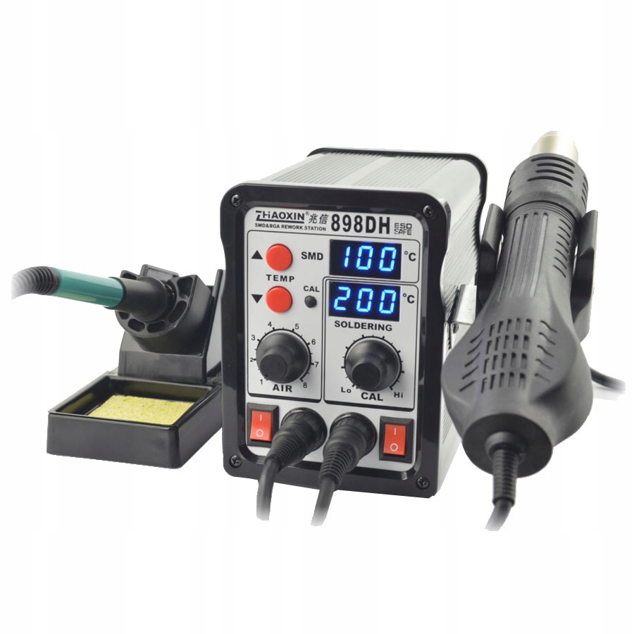 

898DH stacja lutownicza Hot-air 2w1 Zaoxin 75W