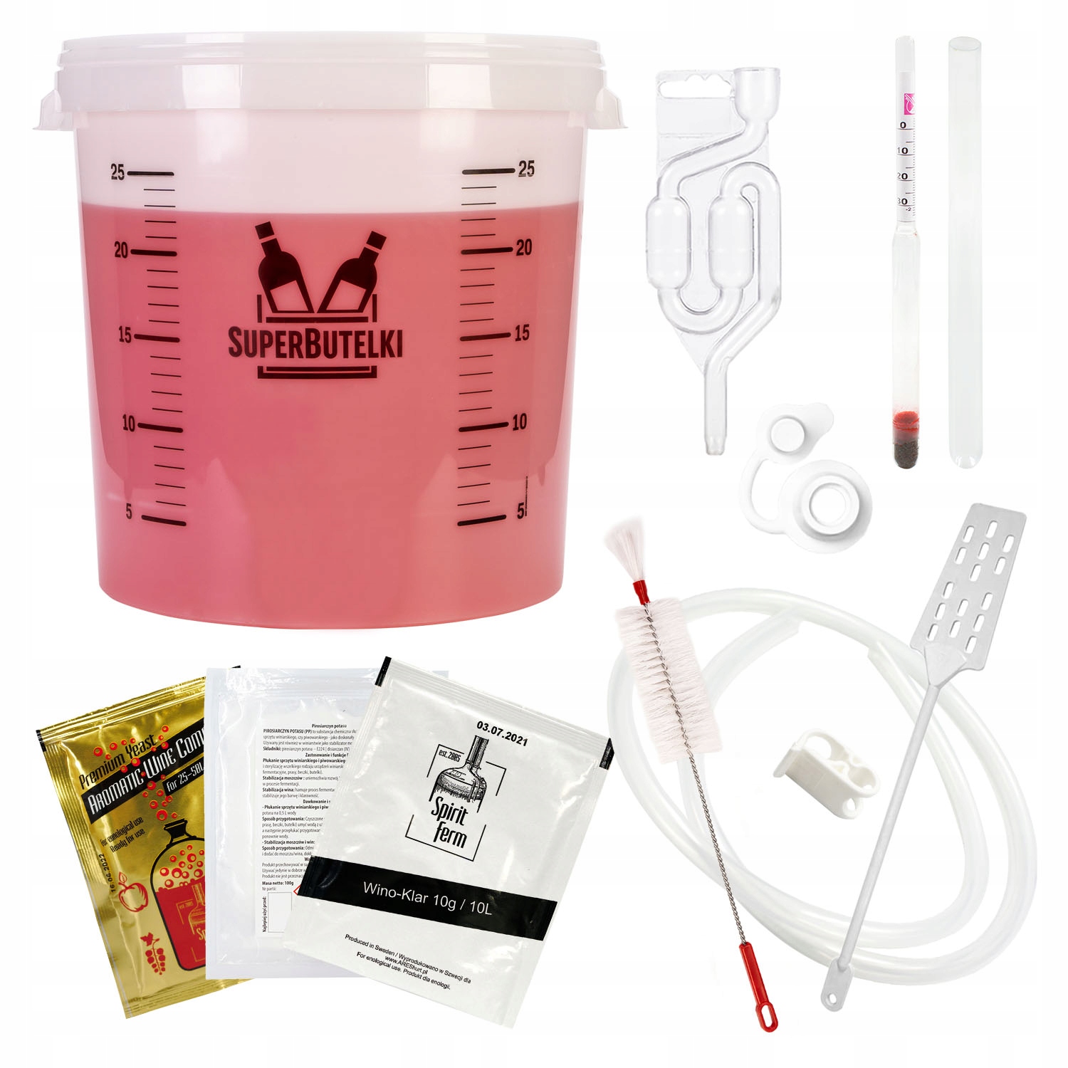 

Zestaw Pojemnik Fermentacyjny 30L Rurka Drożdże