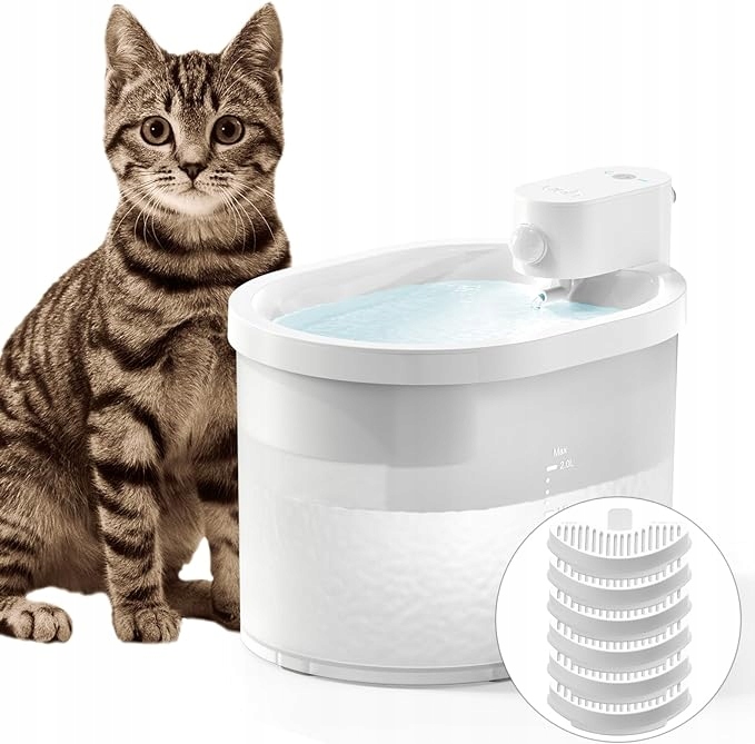 Levně Uahpet Jídlo s fontánou plast 2l fontána pro zvířata kočky psa miska