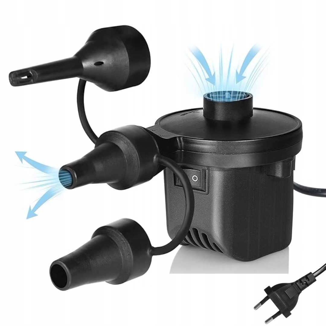 POMPKA ELEKTRYCZNA DO MATERACA PONTONU 3 DYSZE KOŃCOWKI 50 W