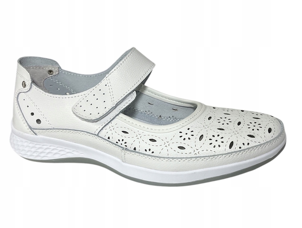 Dámské polobotky Goodin GD-LX1049 VEL.41 Bílá kůže Lico