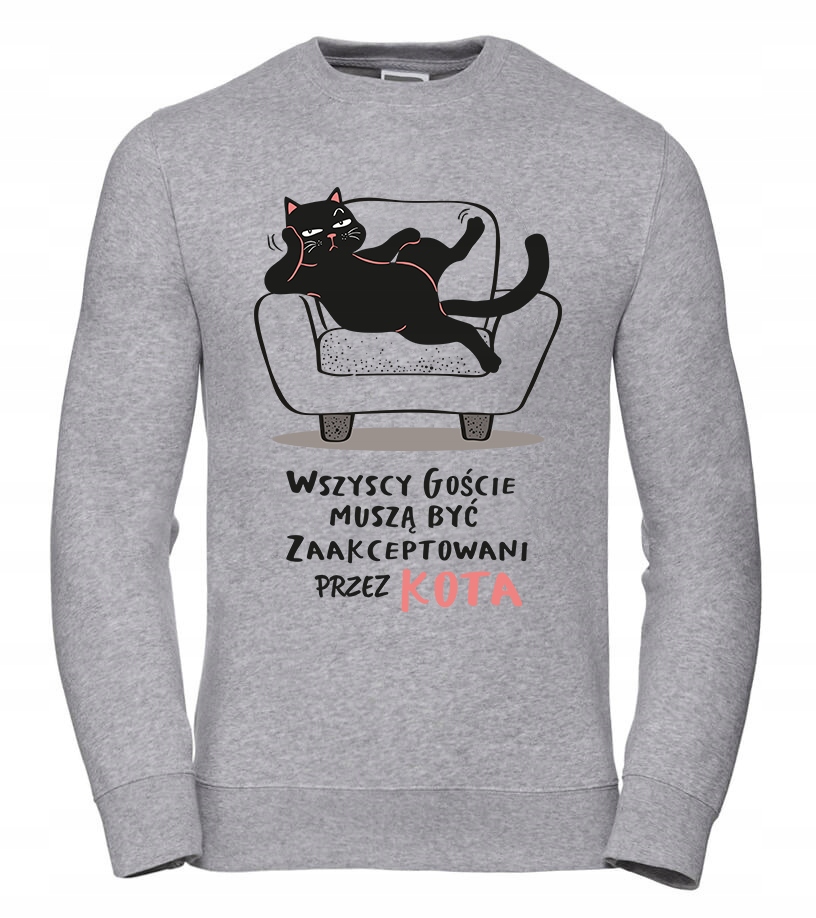 Dámská Mikina Hosté přijímáni Cat L Gray