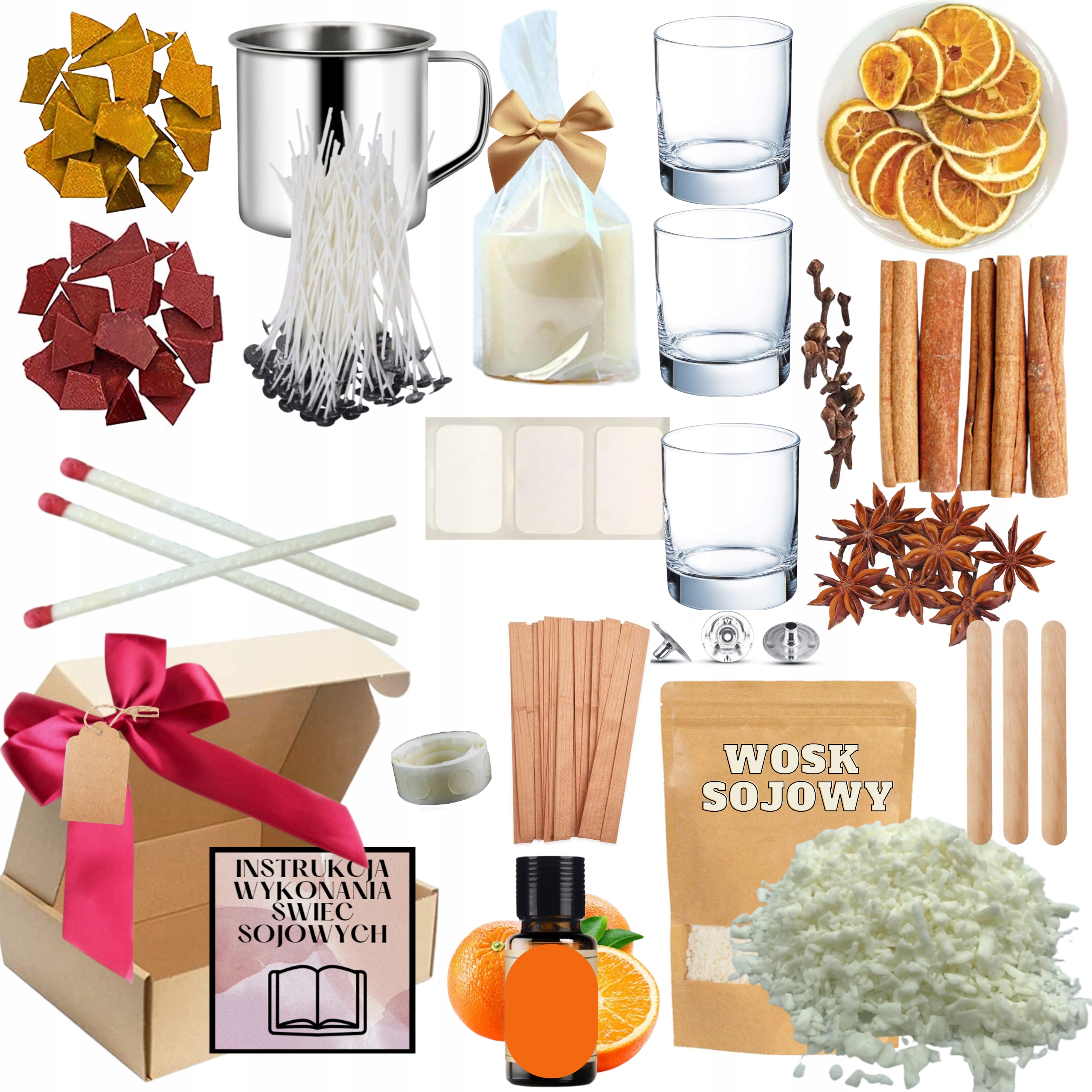 

Zestaw Do Robienia Świec Pomarańczowych święta Diy