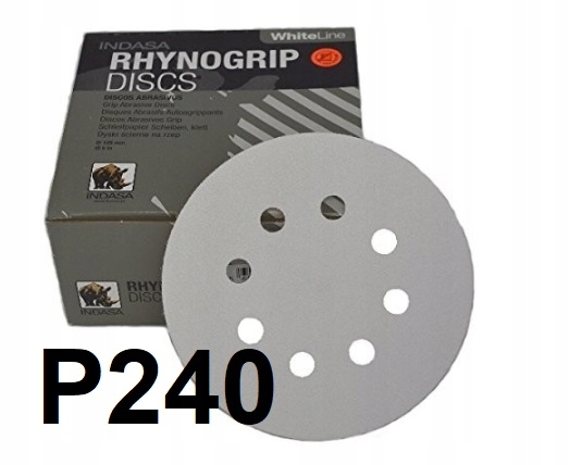 Indasa Krążki Dysk Na Rzep 125mm 8H P240 1SZT