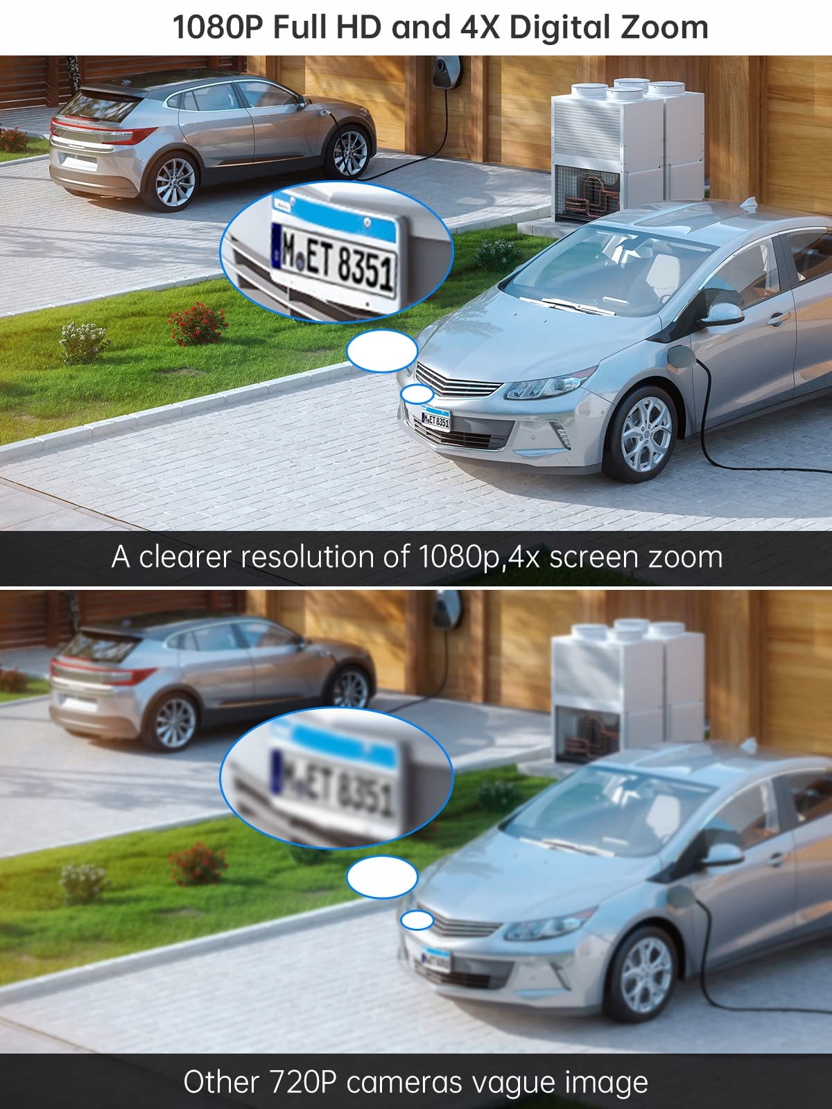 ANKSONO Kamera Zewnętrzna WiFi 2MP PTZ 350°/90° Nocna Wizja Audio — miniatura 4