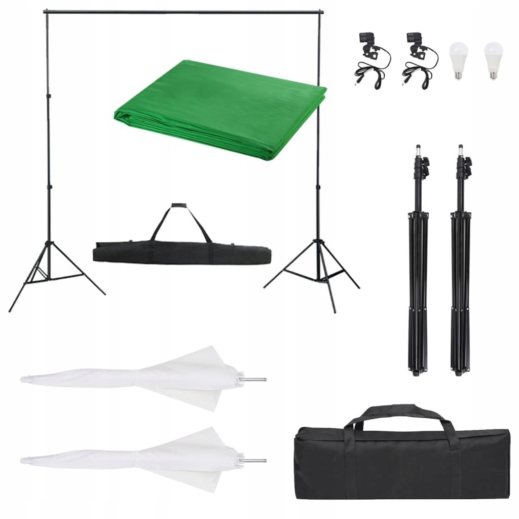 Fotografický studiový set s lampami a pozadím